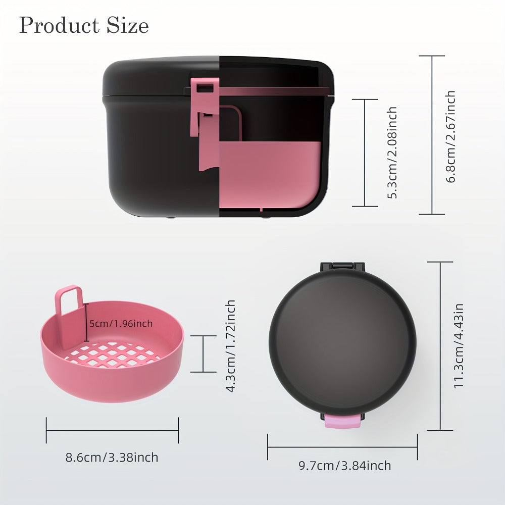 Retainer Case Leak-Proof Round Aligner Storage Box - Clear Orthodontic Retainer Case, Sealed Denture Storage Container for Invisalign, Braces & Dental Aligners, Portable & Hygienic