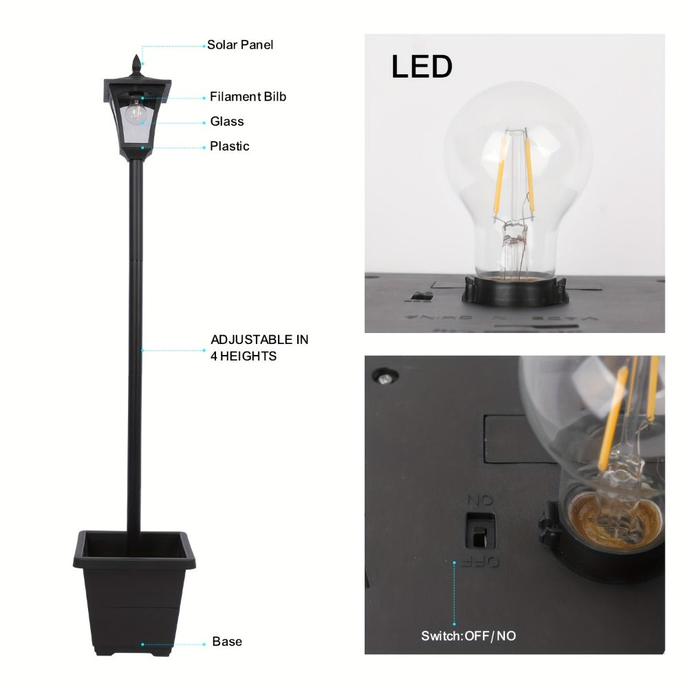 Solar Post Light Outdoor Garden Pathway Lamp IP44 Waterproof 60LM Warm White LED ¨C Solar Powered Landscape Stake Light for Yard Driveway Patio Walkway Christmas Holiday Decoration