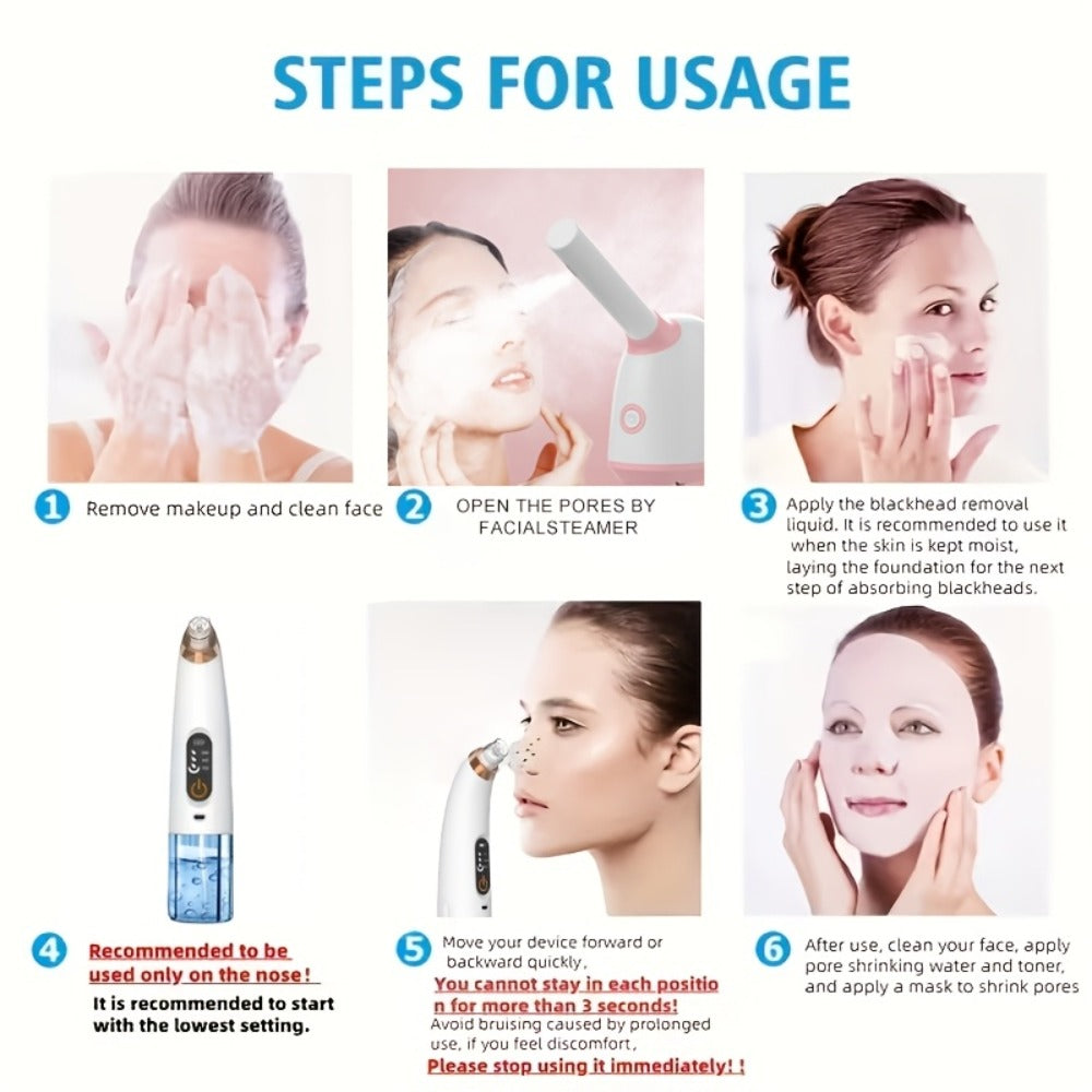 Facial Steamer Nano Ion Mist - Deep Pore Cleansing Home Spa Face Steamer with 360¡ã Rotatable Arm, Blackhead Remover, Portable & Salon-Grade Skin Hydration Beauty Tool