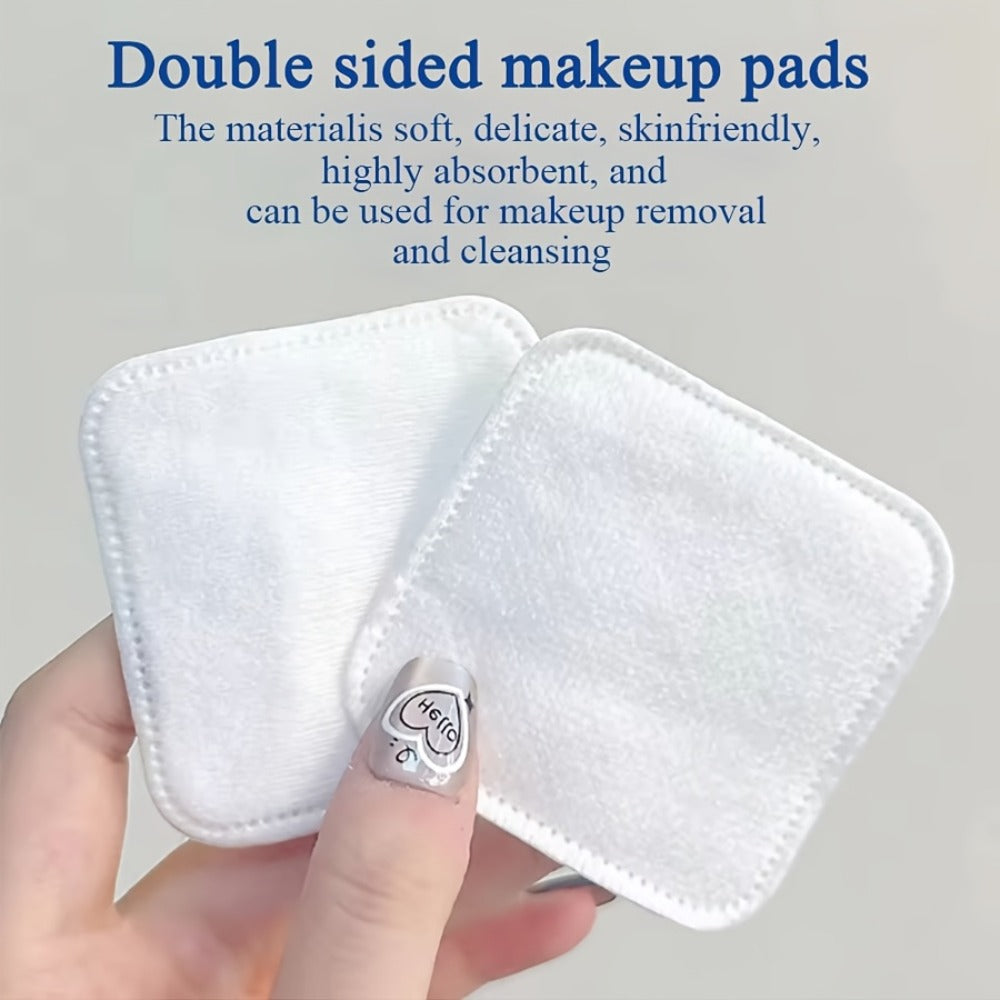 Makeup Remover Pads Disposable 100/200pcs ¨C 3-Layer Thickened Cotton Squares for Face Cleansing, Skincare & Nail Polish Removal, Soft Touch No Friction, 2.76x2.36 inch, Individually Boxed