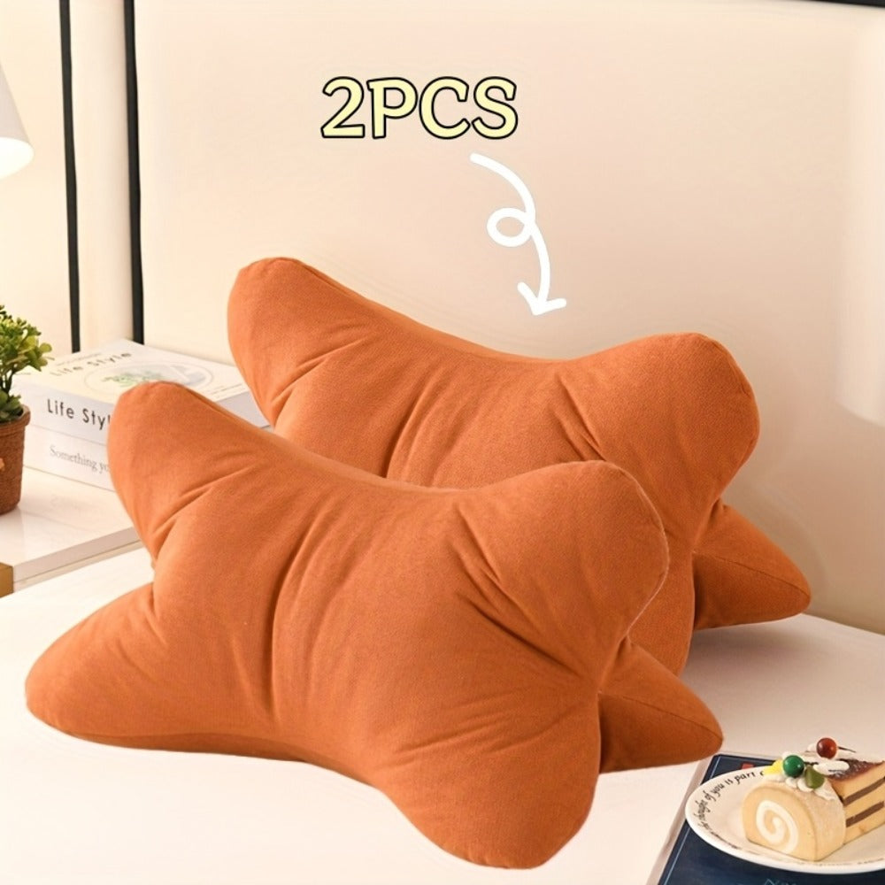 Triangular Lumbar Support Pillow Chenille, Soft Breathable Back Cushion with Hidden Zipper for Office Chair Sofa Bed, Lightweight Washable Wedge Pillow for Neck Back Support