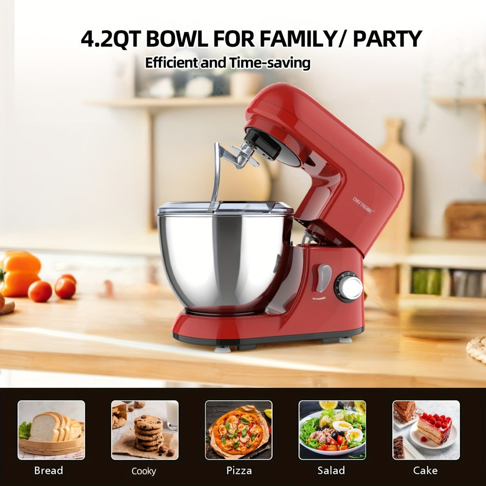 Stand Mixer 4.5 Qt Tilt-Head 500W Electric Kitchen Mixer 6-Speed Multifunctional with Dough Hook Whisk Flat Beater Household Baking Mixer Green US Plug