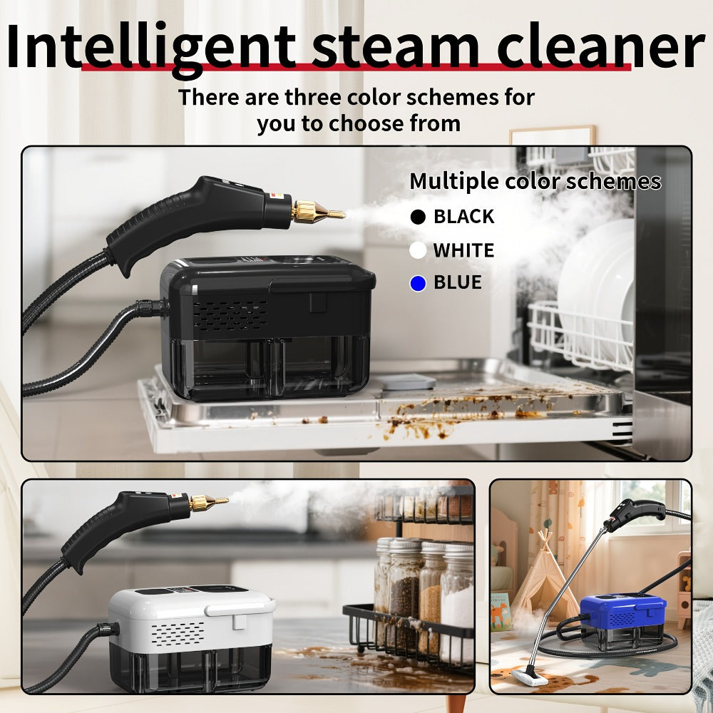 Steam Cleaner Handheld High Pressure Portable | Chemical-Free Deep Clean for Kitchen Grease Range Hood Sofa Tile Grout Car AC Washing Machine | Multi-Surface Steam Cleaning Machine | Standard & 2500W