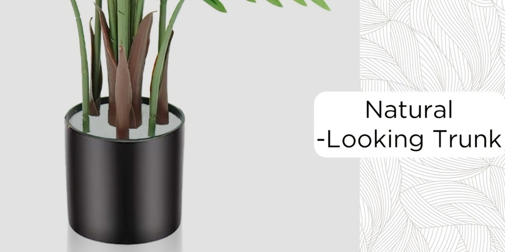 Artificial Palm Tree Fake Indoor Plant ¨C 4/5/6FT Faux Tropical Areca Palm with Realistic Leaves, Planter Options, for Living Room Bedroom Office Patio Home Decor
