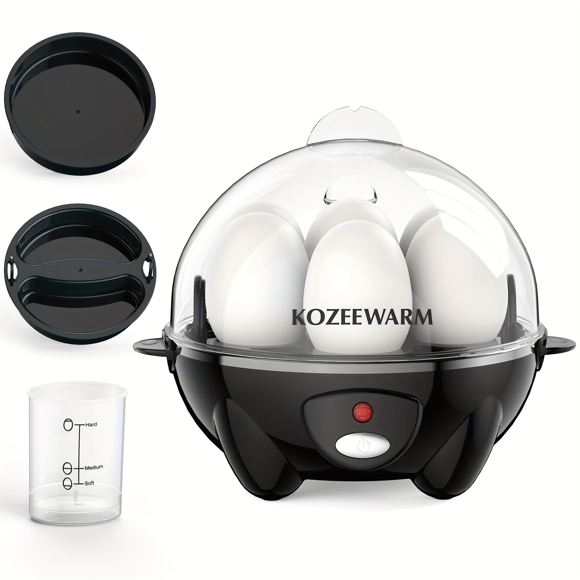 Electric Egg Boiler & Cooker with Auto Shut-Off ¨C Single & Double Layer, Multi-Function for Hard Boiled, Soft Boiled, Scrambled, Omelette, Steamed Vegetables & Dumplings, 4 Colors