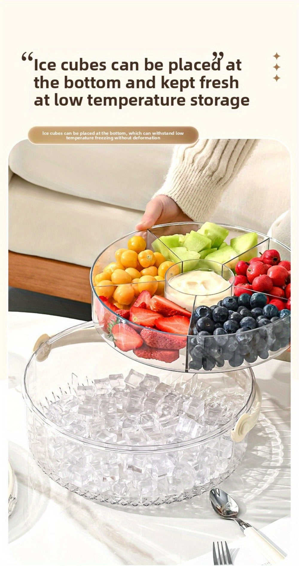 Portable Ice Bucket with Lid Large Capacity Insulated Beverage Cooler for Outdoor Party Beer Champagne Fruit