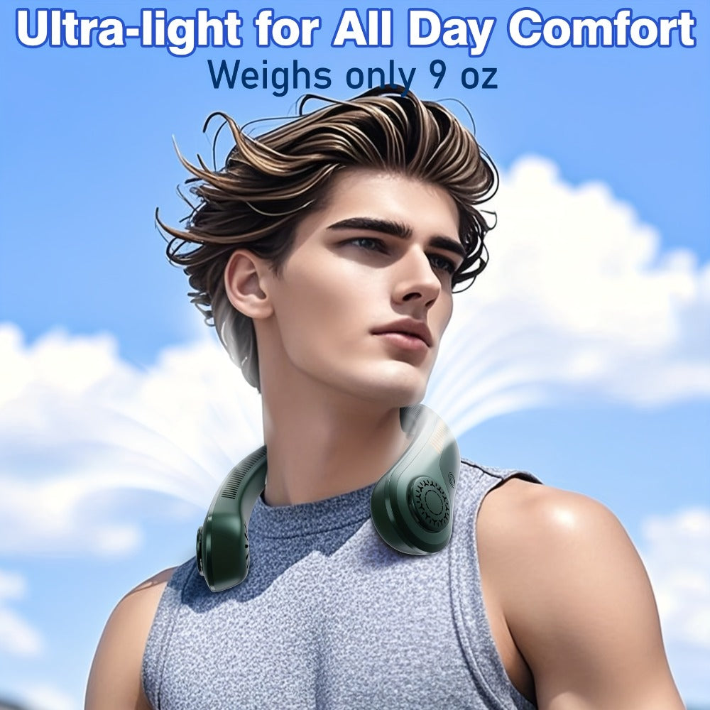 Bladeless Neck Fan USB Rechargeable | 5-Speed Quiet Portable Personal Cooling Fan for Office, Travel & Outdoor Use ¨C Hands-Free Wearable Design, Long Battery Life, Multiple Colors
