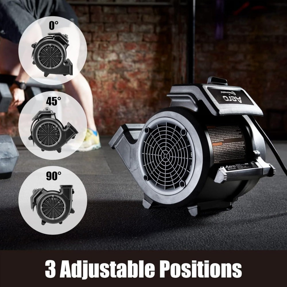 Air Mover Floor Dryer 550 CFM Portable Carpet Blower Fan for Water Damage Restoration Drying Cooling Floors Carpets Walls Remote Control and Manual Options