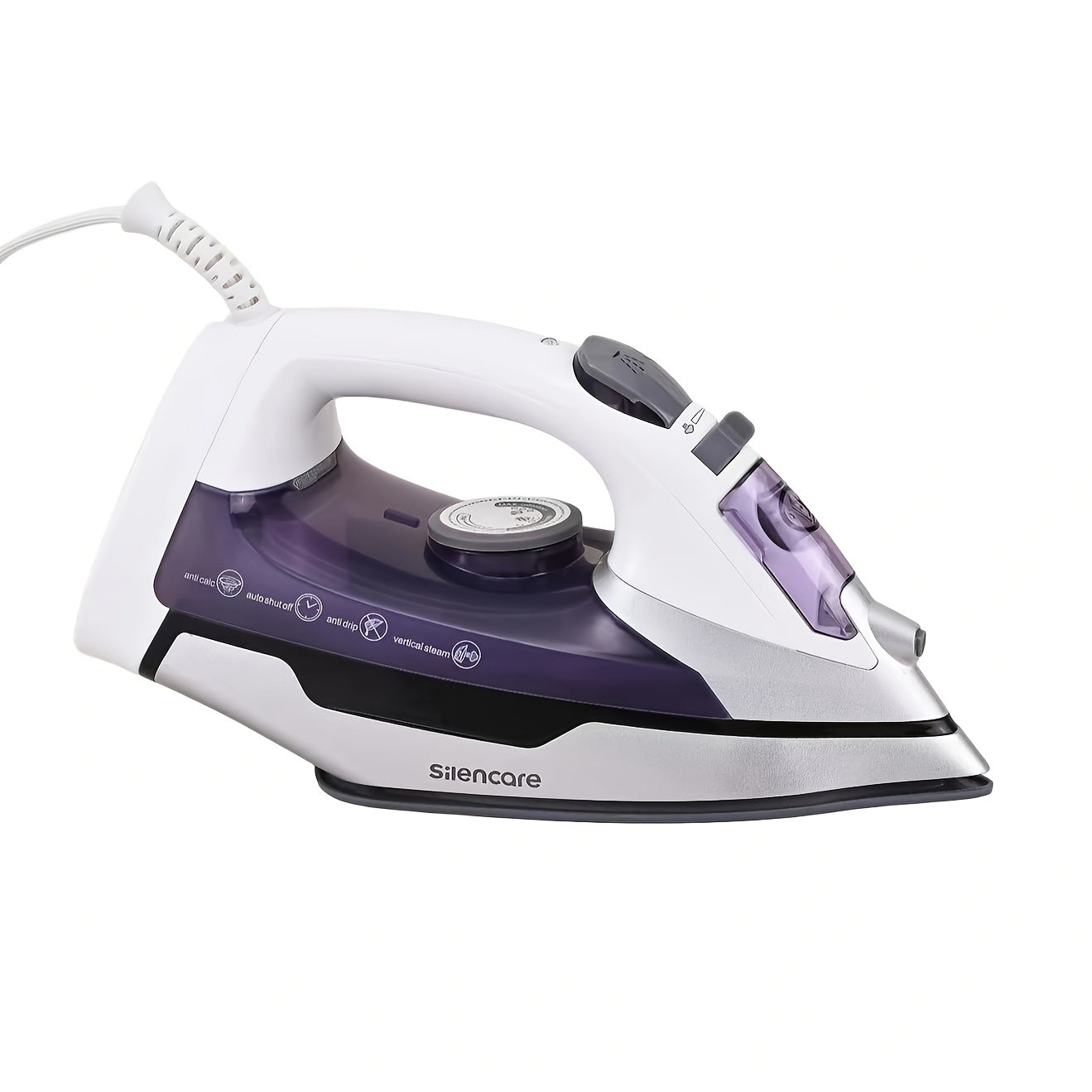 Steam Clothes Iron with Ceramic Coated Soleplate ¨C Precision Thermostat, 3-Way Auto-Off, Self-Cleaning, Anti-Calcium & Anti-Drip, Lightweight Travel & Home Garment Iron