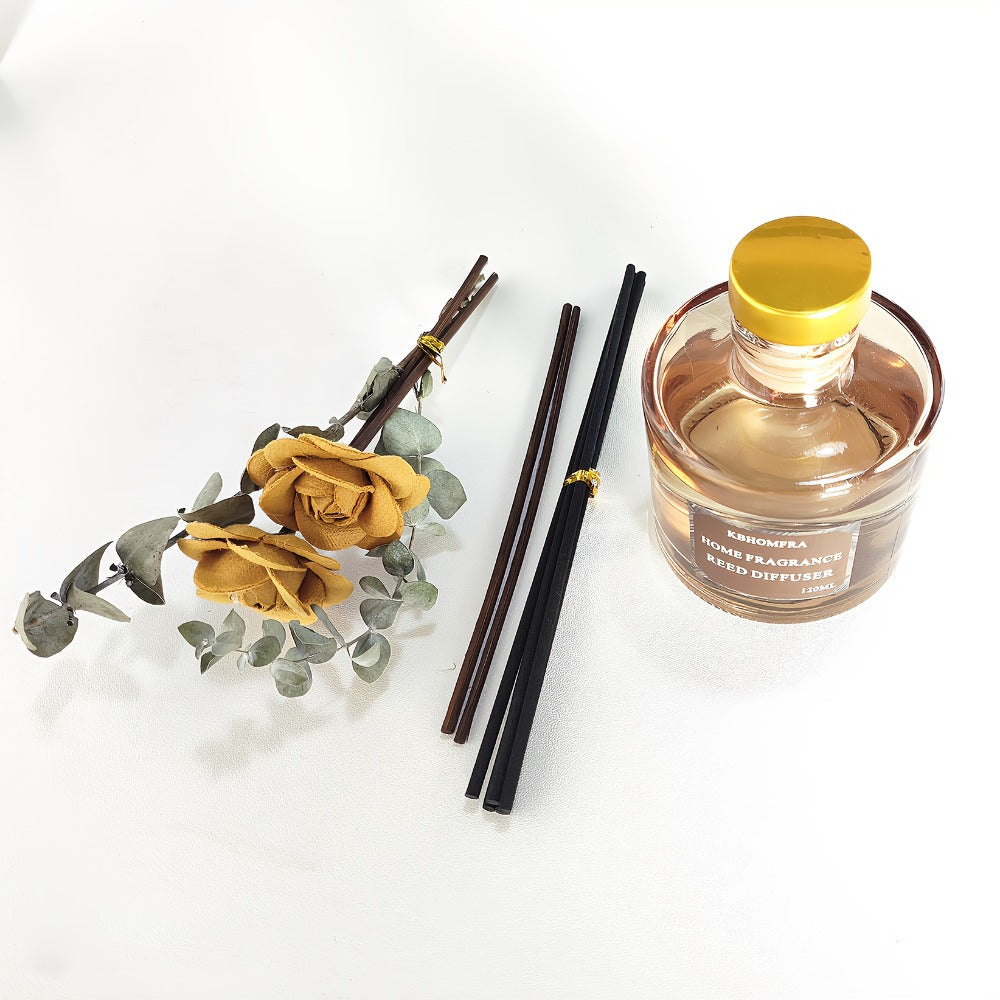 Reed Diffuser Set with Dried Flowers ¨C Jasmine, Cedar, Sandalwood & Gardenia Scents, 120ml 90-Day Long-Lasting Home Fragrance