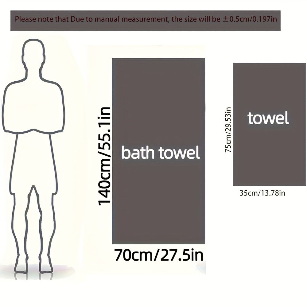 Embroidered Flower Towel Set 3-Piece Soft Absorbent Skin-Friendly Bath Towel and Face Towels for Bathroom Home Bathing Beach