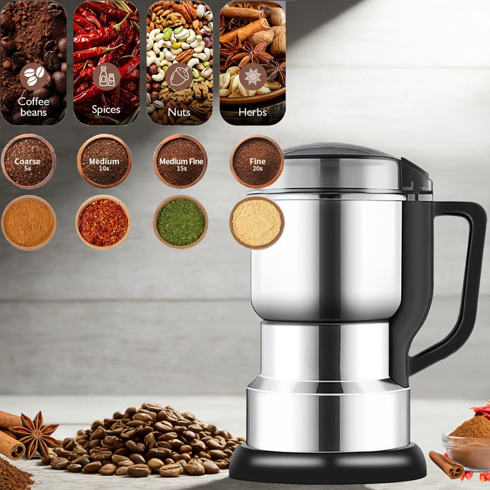 Electric Spice Grinder 300W ¨C Multifunctional 304 Stainless Steel Coffee Bean Herb Seasoning Grain Grinder Machine for Kitchen, Large Capacity, Powerful & Fast