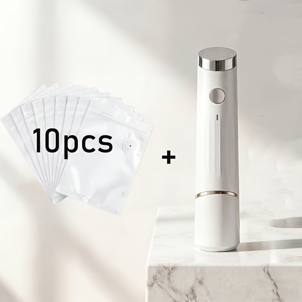 Vacuum Sealer Machine with 10 Reusable Bags ¨C Handheld Food Vacuum Sealer Kit, BPA-Free Seal Bags, Portable Meal Saver for Sous Vide & Freezer Storage