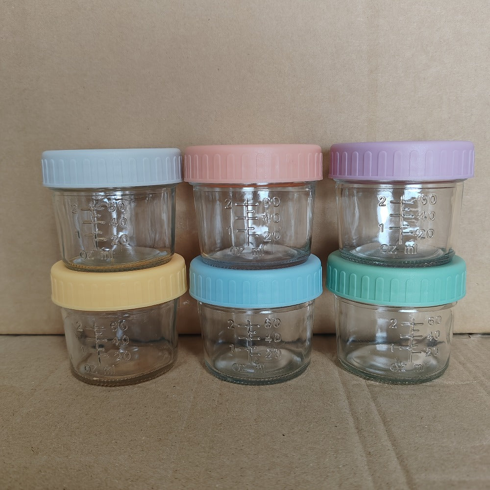 4oz Glass Food Storage Jars with Lids - 6pcs/10pcs Mini Mason Jars Microwave Dishwasher Freezer Safe for Jam Jelly Honey Spice Pickling Dessert Baby Food
