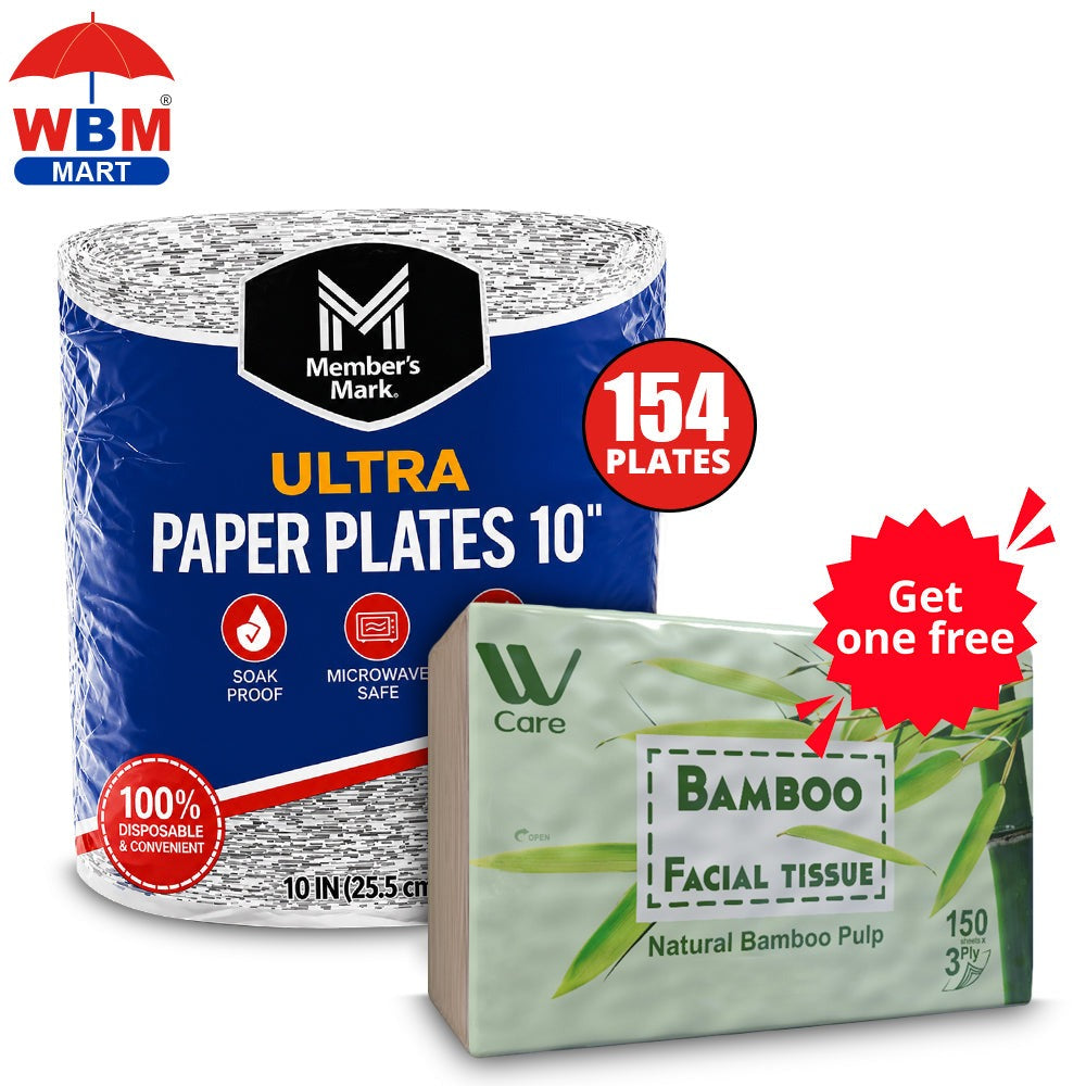 Botanical Leaf Paper Plates 10 Inch Disposable Heavy Duty Microwave Safe Soak-Proof Cut-Resistant for Parties Events Daily Use