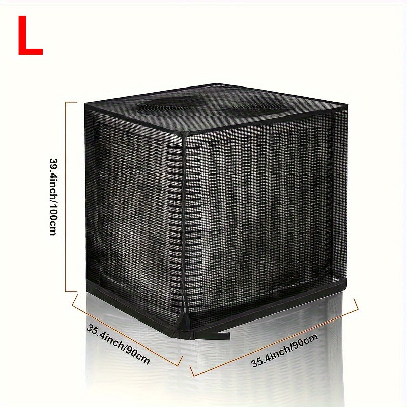 Outdoor AC Unit Cover Heavy Duty Waterproof Central Air Conditioner Cover with Mesh Vent Adjustable Straps UV Rain Snow Debris Bug Leaf Protection XS M L