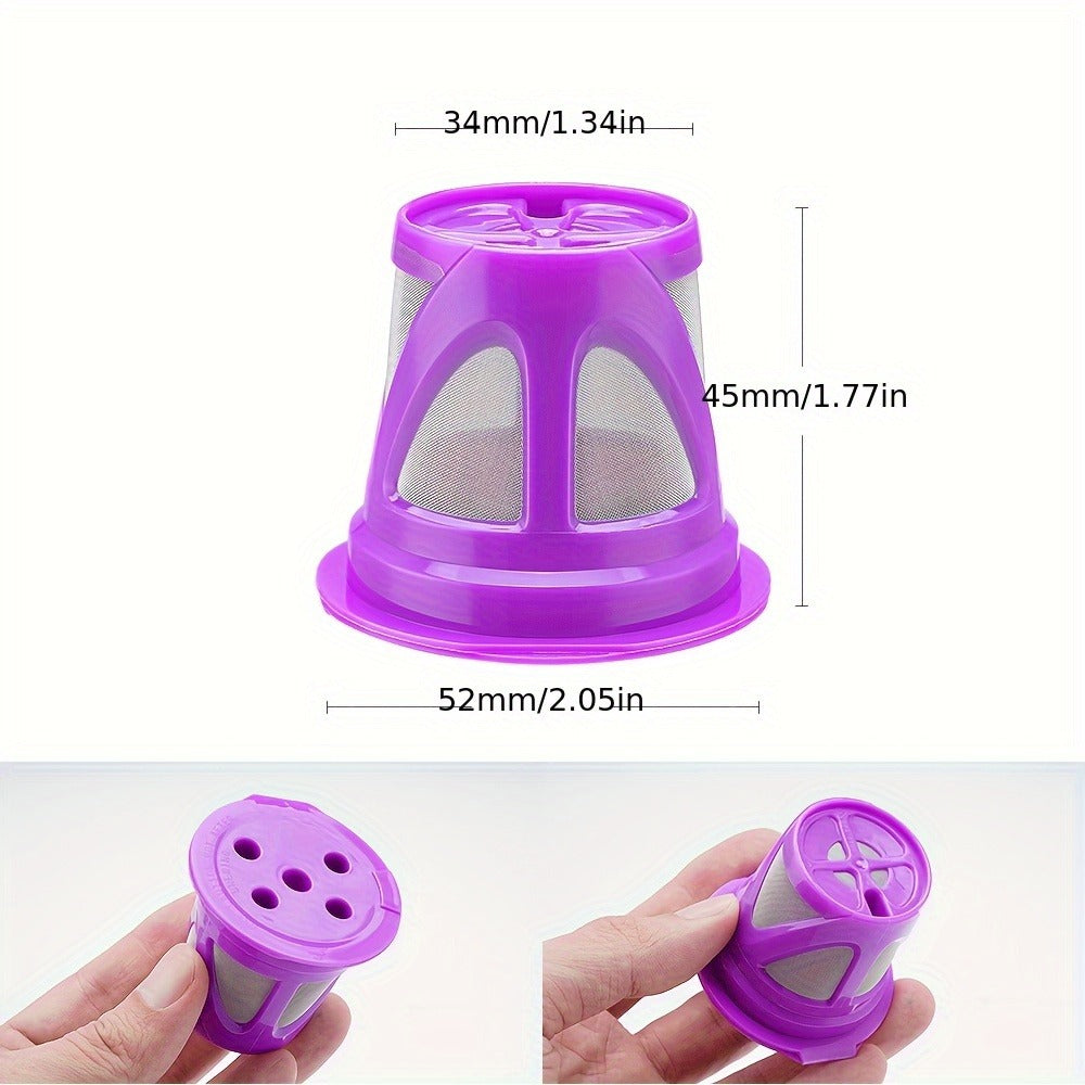 Reusable K-Cup Coffee Pods Set of 6 ¨C Refillable Coffee Filters Compatible with Keurig K-Supreme & K-Supreme Plus, Use Your Own Ground Coffee, Eco-Friendly & BPA-Free ¨C Black, Purple, Mixed