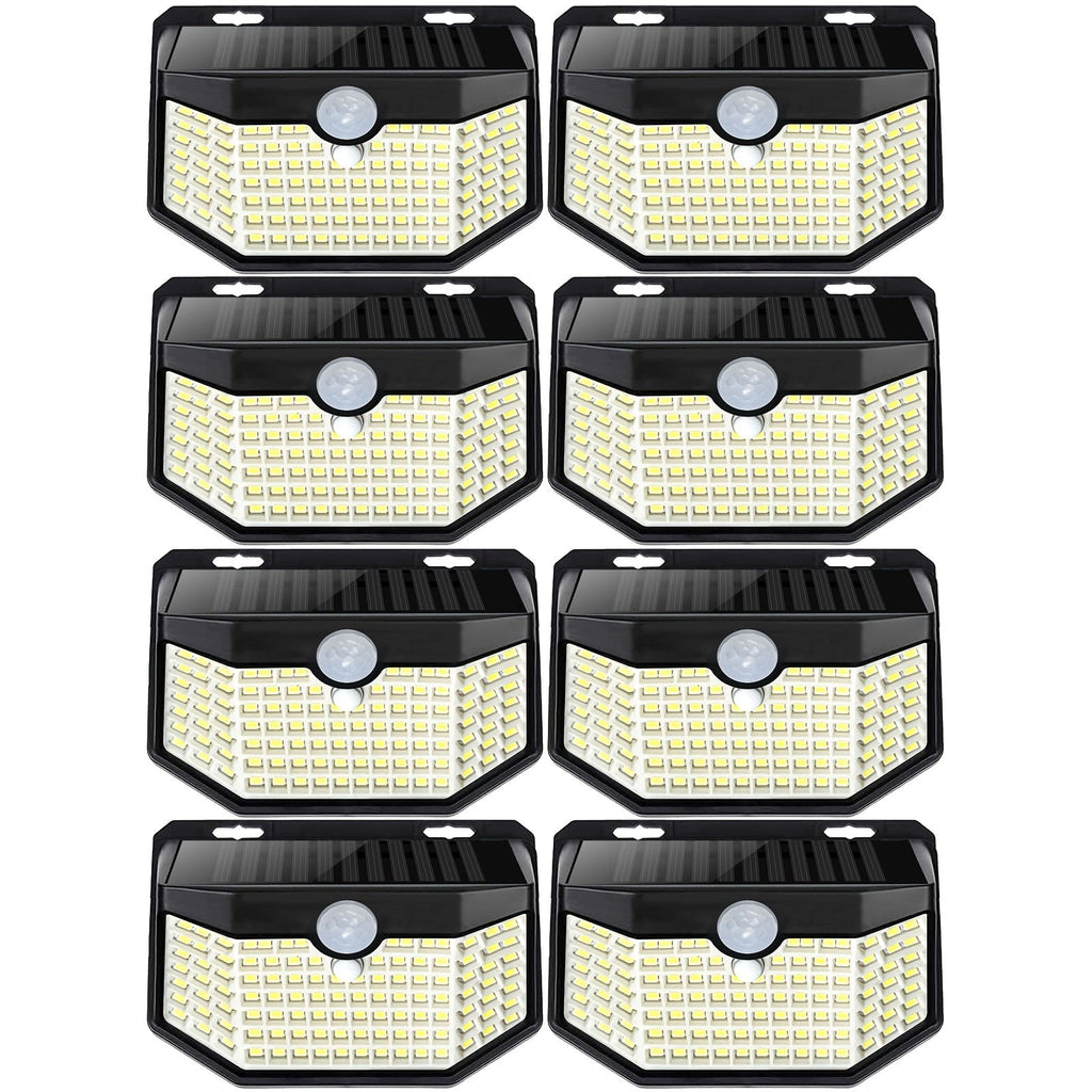 Solar Step Lights Outdoor 120 LED Motion Sensor ¨C 270¡ã Wide Angle IP65 Waterproof Wall Light with 3 Modes | 18-Hour Solar Powered Stair Light for Pathway, Fence, Garage & Deck | 4/6/8 Pack