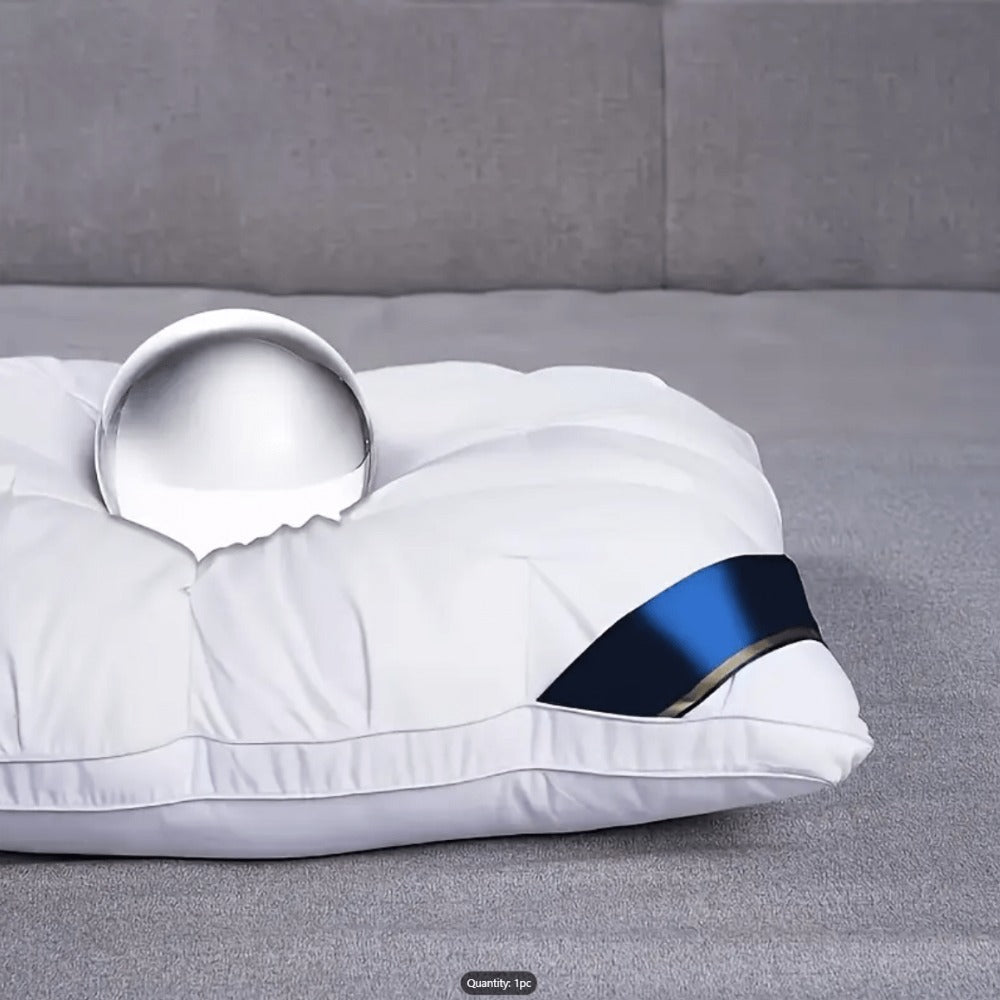 Hotel Quality Pillow Soft Polyester Fiber Bed Pillow with Zipper Closure for Deep Sleep Neck Support, Machine Washable All Season Pillow for Home Bedroom, White Grey 1 2 4 Pack