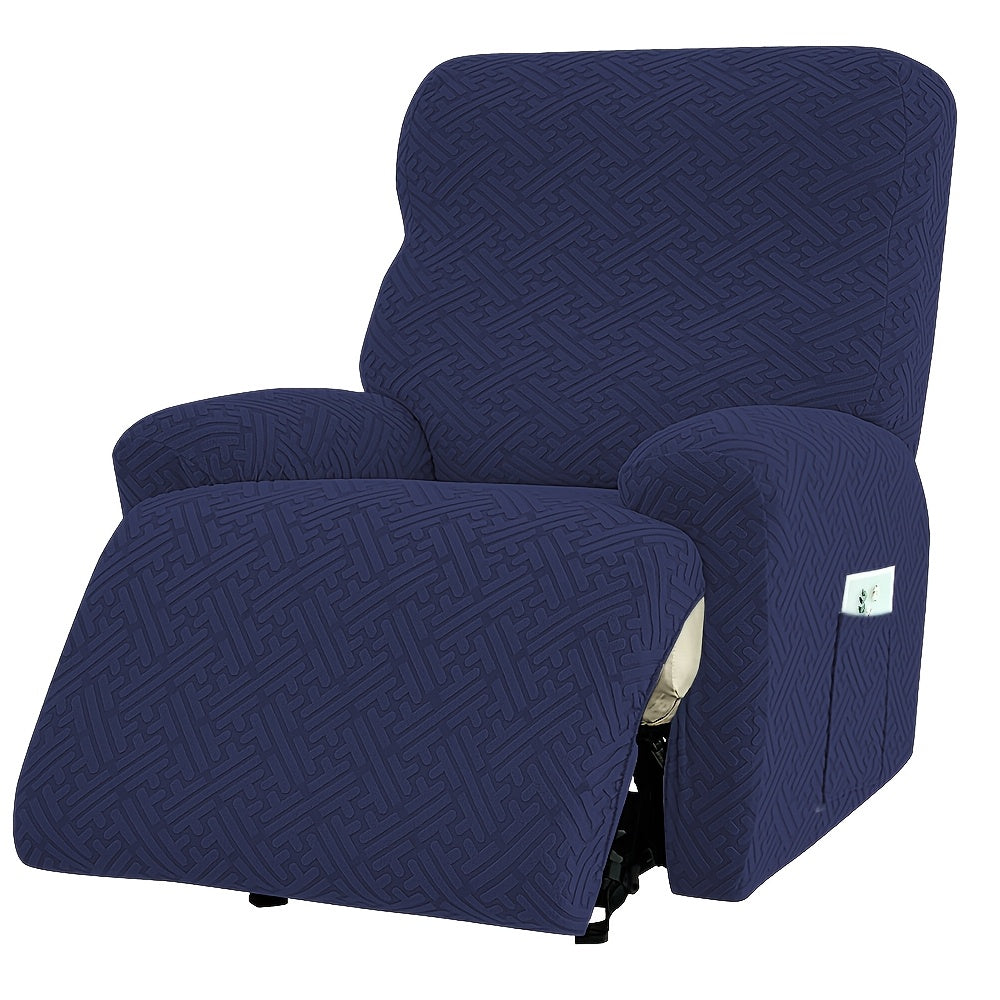 Stretch Recliner Slipcover with Pocket | All-Season 95% Polyester Spandex, All-in-One Recliner Chair Cover, Removable Washable Soft, Living Room Home Decor, 9 Colors