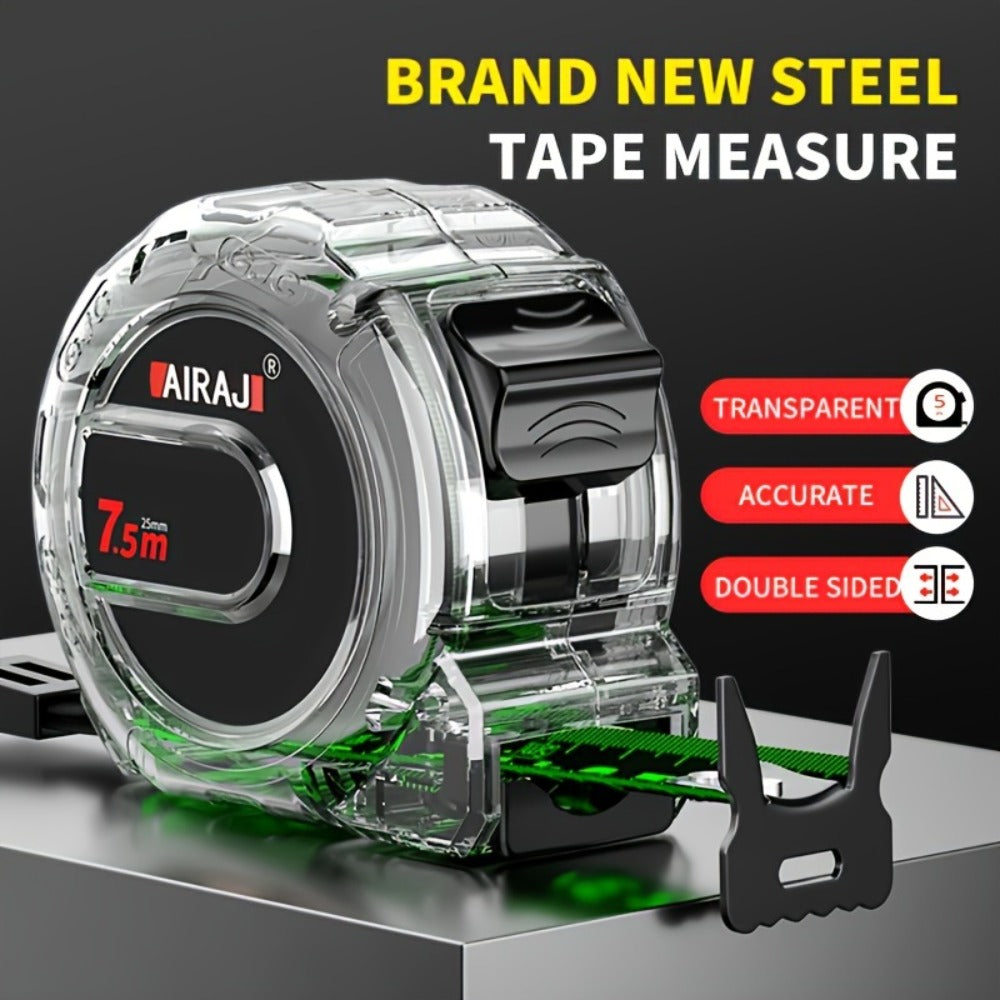 Steel Tape Measure Heavy Duty Fluorescent Anti-Drop Durable Measuring Tape 5M 7M 10M with Wide Blade for Home Construction Woodworking DIY