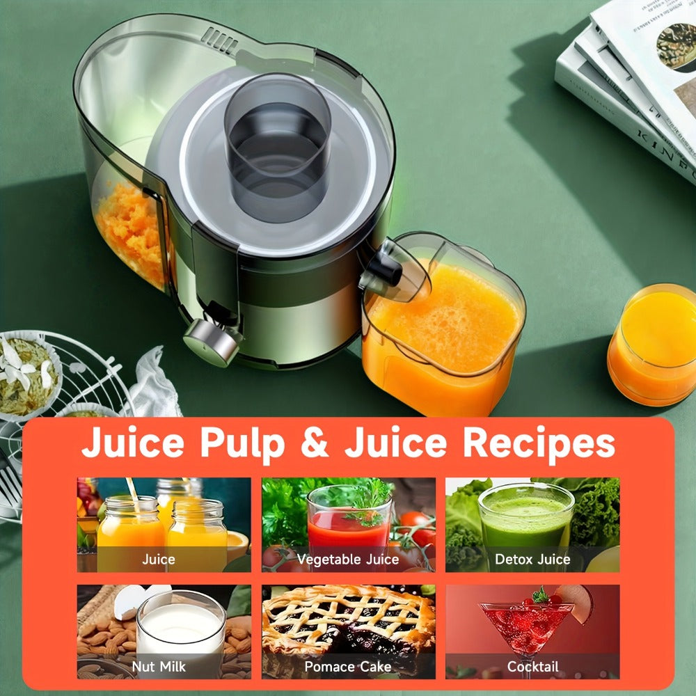 3-in-1 Juicer Blender Food Processor Multifunctional Juice Extractor Wide 3-Inch Chute 3-Speed Settings High Juice Yield Easy Clean Detachable for Fruits Vegetables Fast Juicing