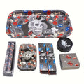 Cigarette Rolling Kit 110mm Complete Smoking Accessories Set with Rolling Machine, Paper Dispenser, Metal Tray, Filter Tips & Grinder ¨C Gift for Birthdays & Holidays
