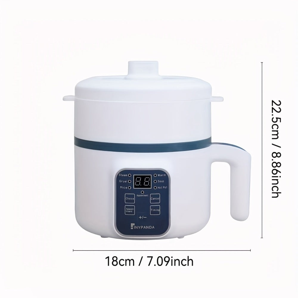 Electric Hot Pot 1.7L Multifunctional | 6 Cooking Modes Steam & Cook Non-Stick Mini Electric Cooker with Overheat & Dry Protection for 1-2 People ¨C Rice, Soup, Noodles & More, Single & Double Layer