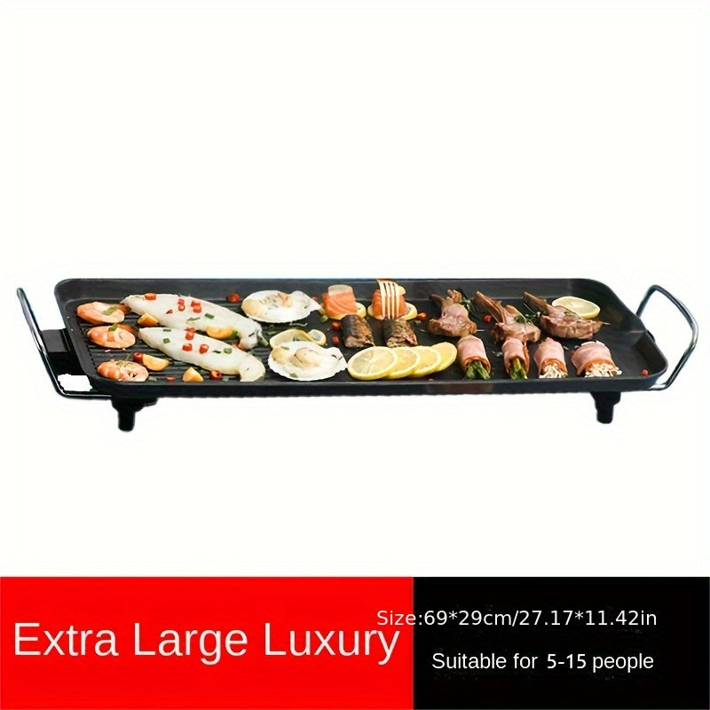 Electric Griddle Maifan Stone Non-Stick Coating 5-Speed Temperature Control - Indoor Electric Baking Pan with Red Handle, Easy Clean, for Pancakes Eggs Steak BBQ - 18¡±/19¡±/Square 26.9¡±
