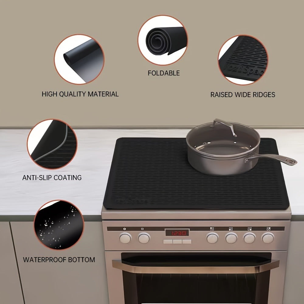 Silicone Stove Top Cover Mat 28¡±x20¡± - Heat Resistant Electric Stove Protector for Ceramic Glass Cooktop, Non-Slip Scratch Guard, Dishwasher Safe, Extra Large RV Range Cover, Multipurpose Kitchen Mat