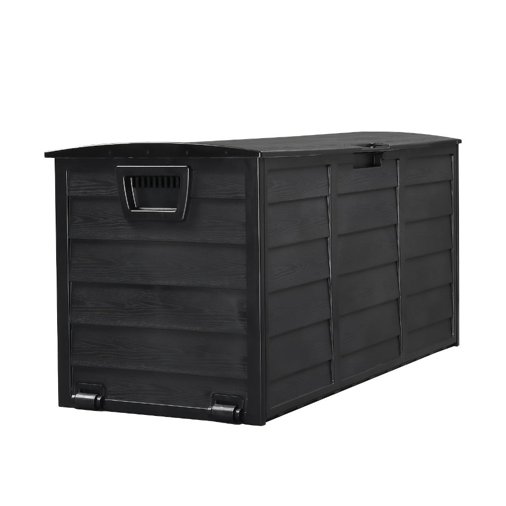 75 Gallon Deck Box with Wheels ¨C 284L Resin Outdoor Storage Box Lockable Plastic Container for Patio, Pool & Garden, 110 lbs Capacity, Multiple Colors, Weatherproof Outdoor Storage Cabinet