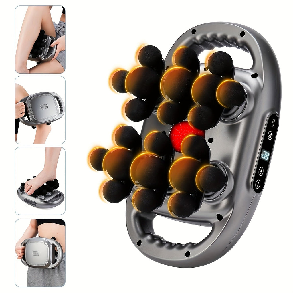 Handheld Massage Gun with Multiple Heads ¨C 9 Modes 9 Intensity Levels USB-C Rechargeable Percussion Massager with Storage Case & Smart Timer, Deep Tissue Muscle Relief for Home Gym & Sports Recovery