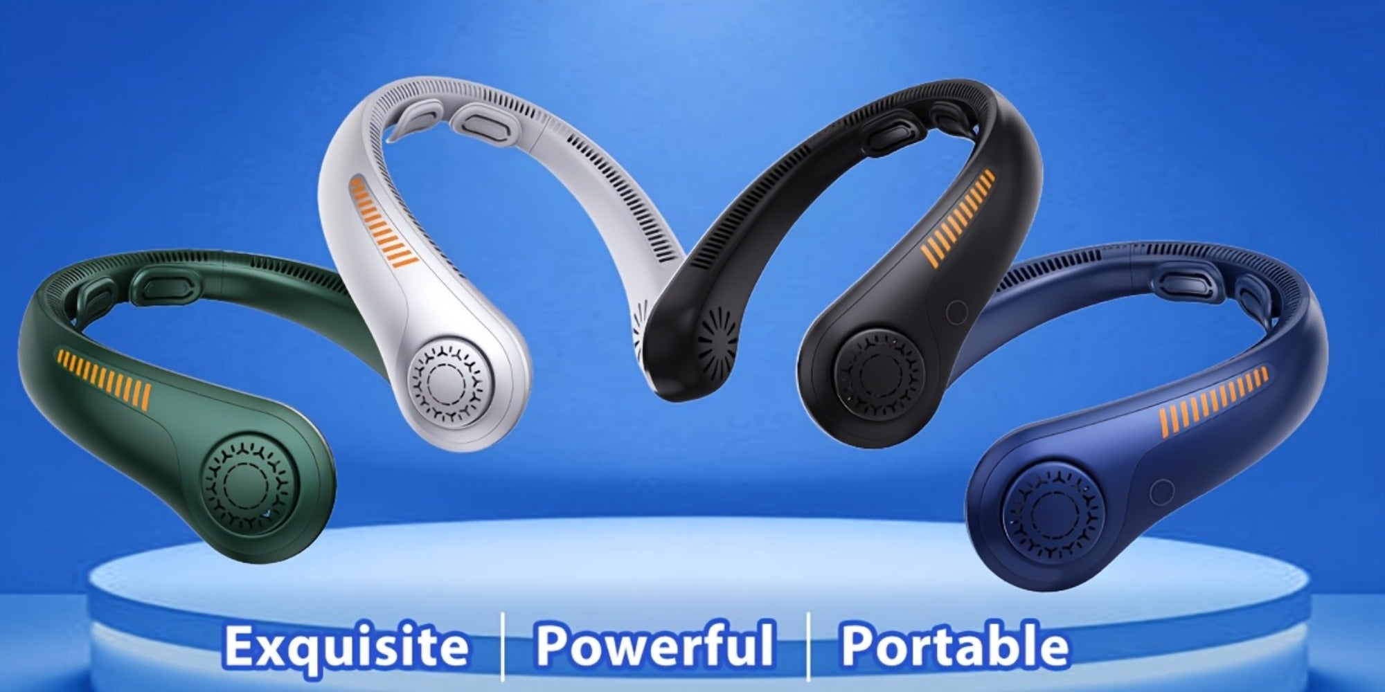 Bladeless Neck Fan USB Rechargeable | 5-Speed Quiet Portable Personal Cooling Fan for Office, Travel & Outdoor Use ¨C Hands-Free Wearable Design, Long Battery Life, Multiple Colors