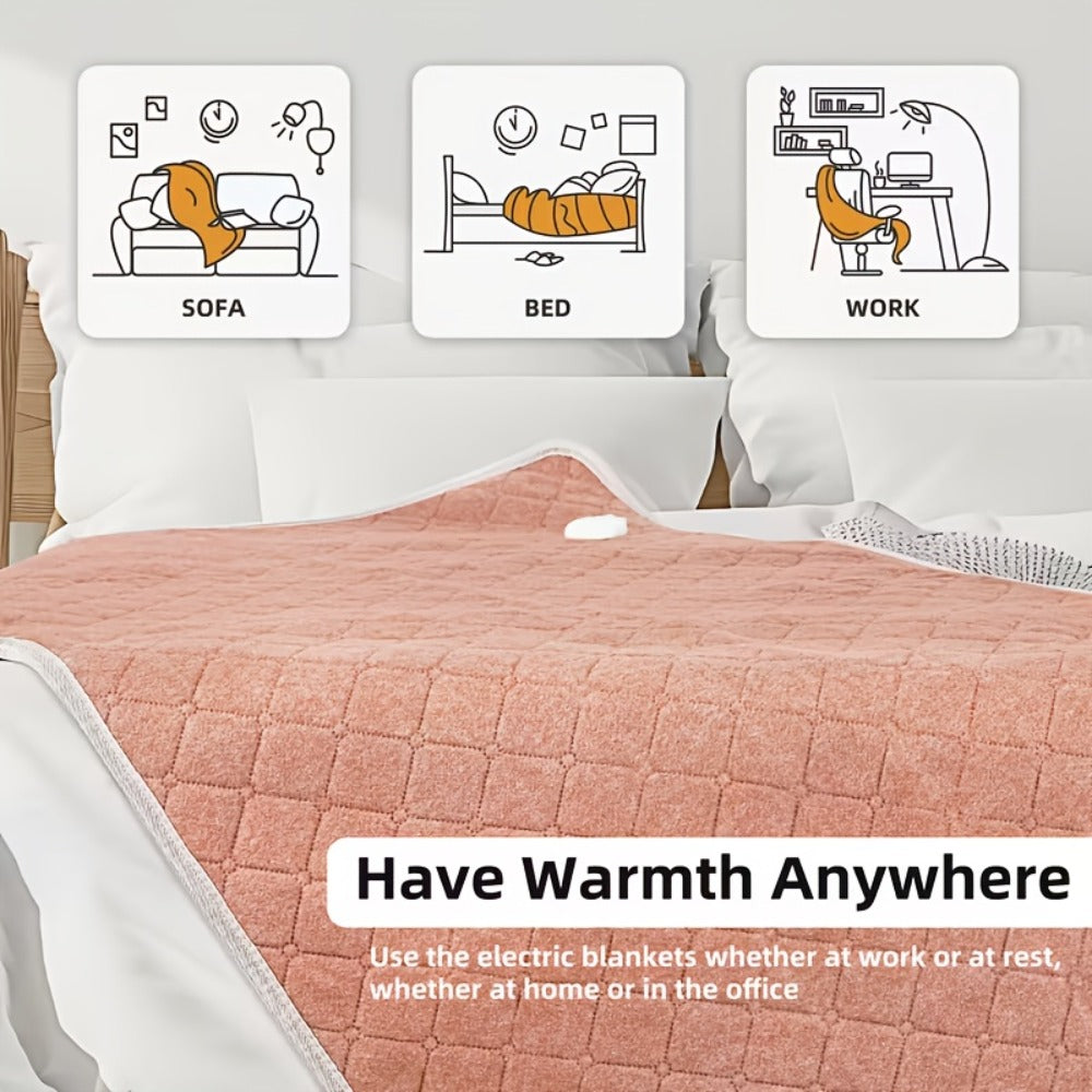 Electric Mattress Pad Heated Bed Warmer 63¡±x31¡± - 9 Heat Settings, 4 Auto Shutoff Modes, Rapid Warming, LED Controller, ETL Certified, Machine Washable, Low EMF, Winter Comfort Gift, Brown & Grey