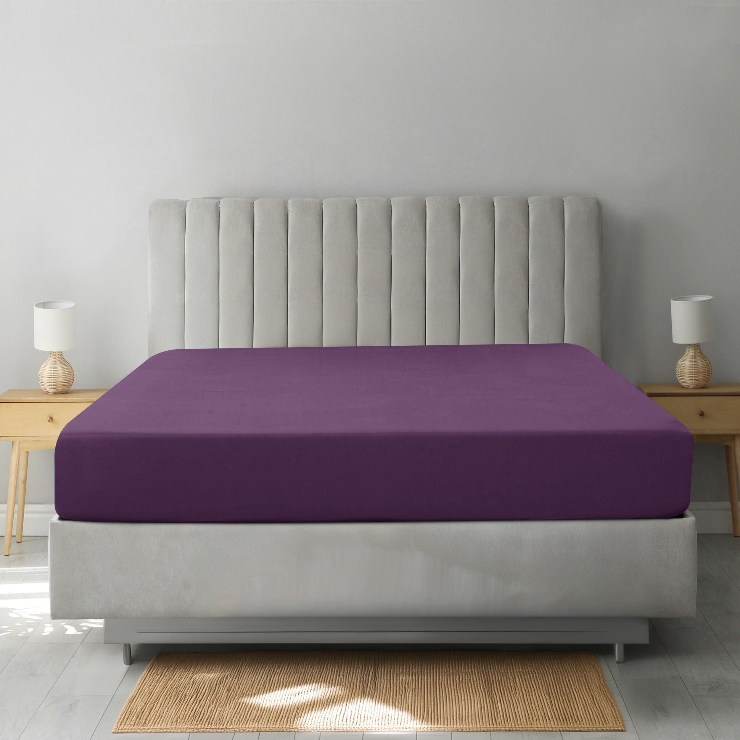Fitted Sheet Only Deep Pocket Brushed Microfiber Cooling Bed Sheet - Ultra Soft Silky Shrink & Fade Resistant Mattress Cover for Twin Twin XL Full Queen King Cal King - Wrinkle Resistant Easy Care