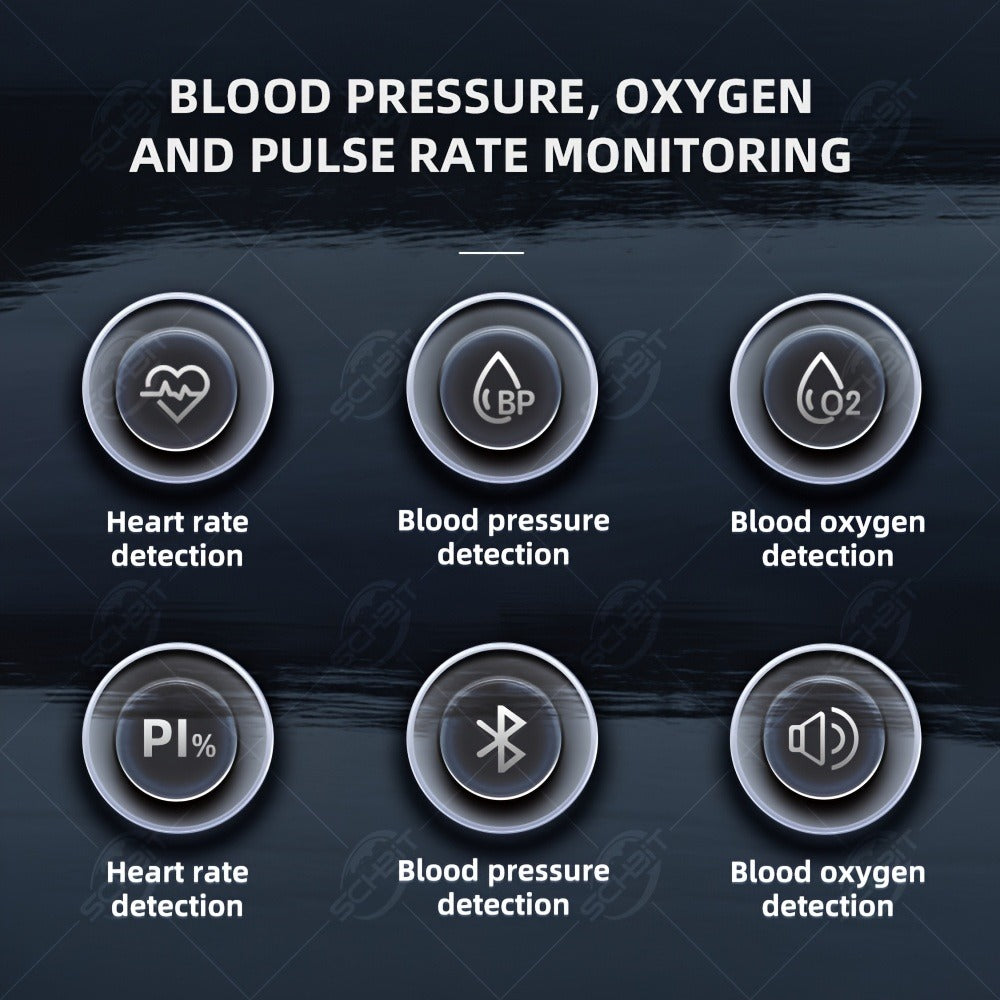 Fingertip Pulse Oximeter 2-in-1 with Blood Pressure Monitor | Real-Time Heart Rate & SpO2 Tracking via Bluetooth App | Compact Digital Oxygen Meter with Perfusion Index | BM1000B Sporting & Aviation Use