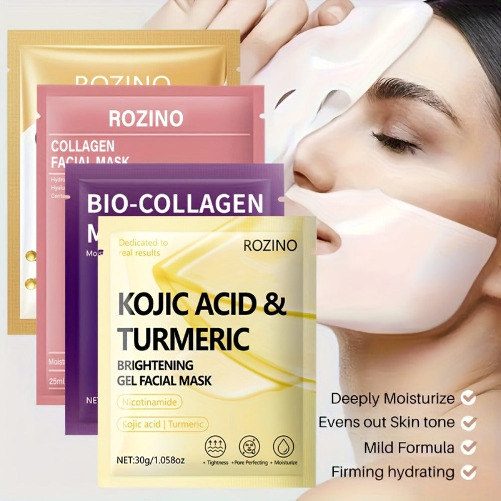 Bio-Collagen Powerful Moisturizing Face Mask Set 20pcs | Deep Hydration Anti-Aging Skincare for Dry Dull Sagging Skin | Facial Masks for Men and Women