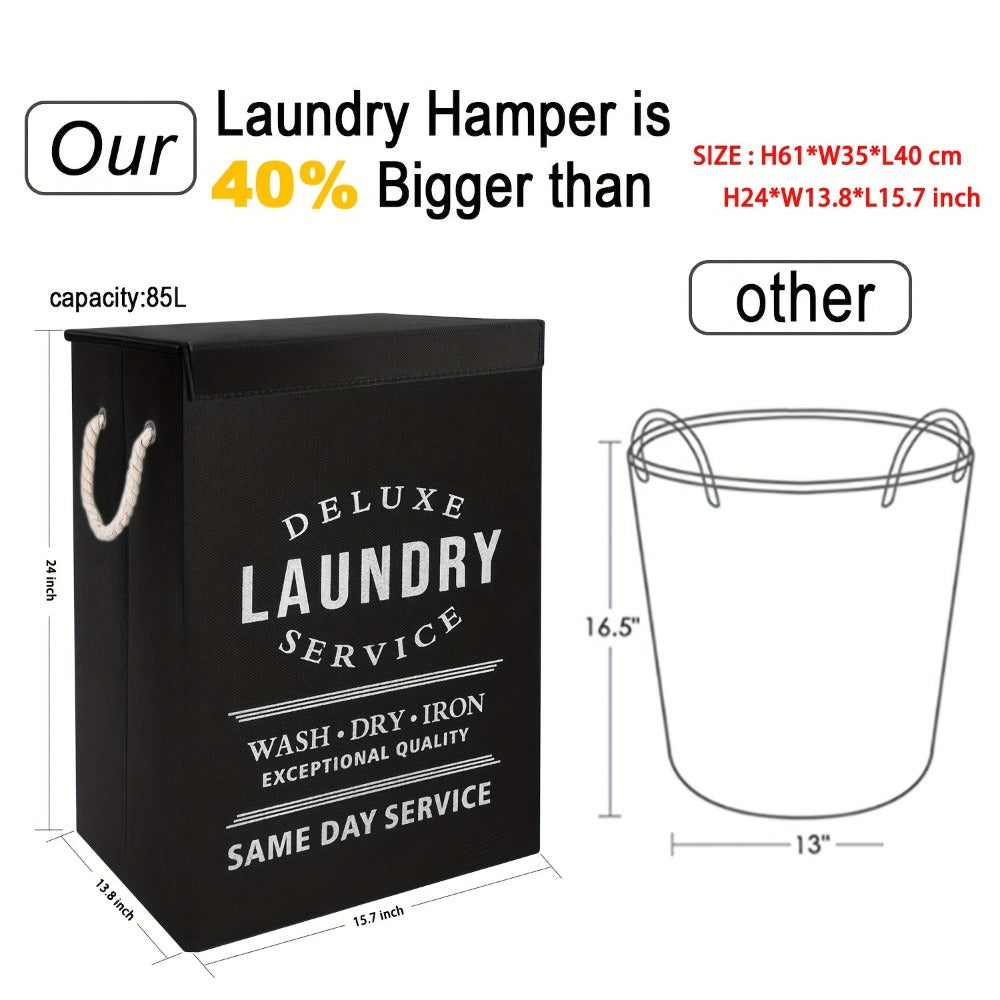 Collapsible Laundry Hamper with Lid ¨C 22.45 Gallon Large Foldable Laundry Basket Bin for Clothes, Bedroom Organizer & Toy Storage ¨C Black, Gray, 1-Pack & 3-Pack Options