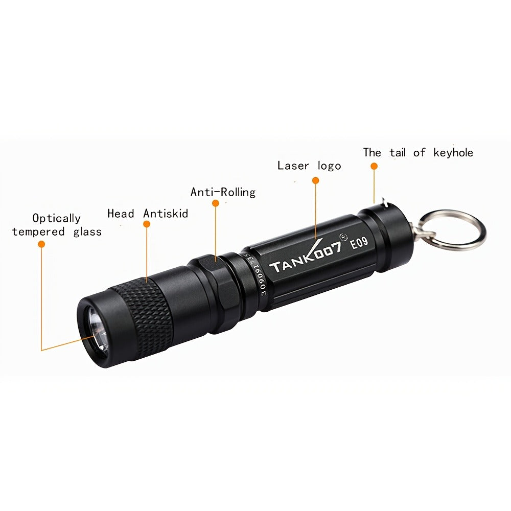 Mini Keychain Flashlight Portable Pocket LED Light ¨C Compact Handheld Torch with Replaceable Battery, Emergency & Outdoor Use, Cute Gift for Kids & Students, 3 Colors (Grey, Pink, Black)