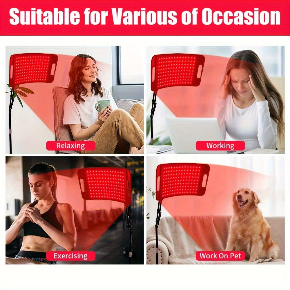 Red Light Therapy for Face & Body ¨C 660nm Red Light & 850nm Infrared LED Lamp with Stand, Skin Rejuvenation, Anti-Aging & Pain Relief Device, Self-Care Gift for Women & Men, Birthday & Holiday Gift