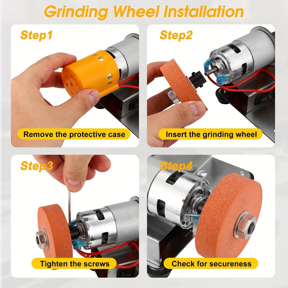 Electric Bench Grinder & Knife Sharpener - 15¡ã Angle 7-Speed Tabletop Sanding Machine for Woodworking, Metal Grinding & Knife Making