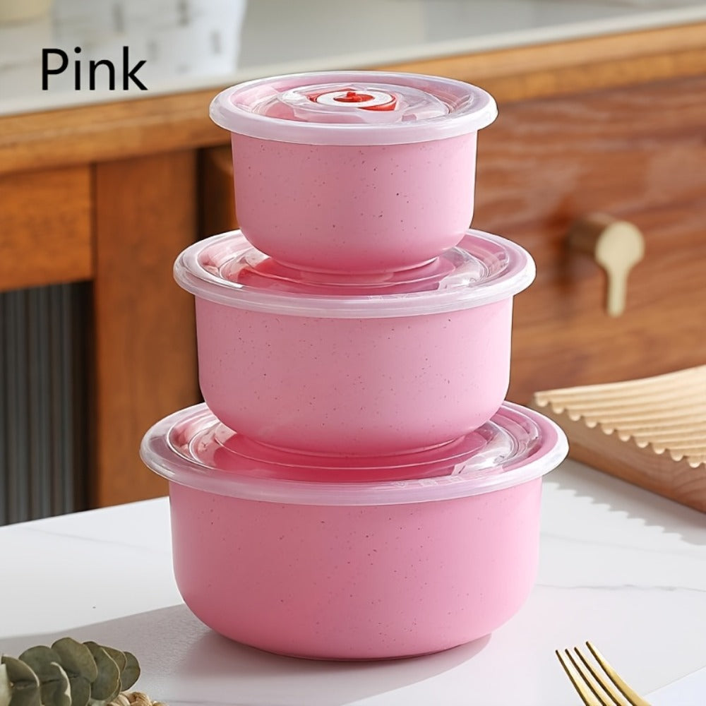 Refrigerator Food Storage Containers Airtight Stackable - Large Capacity Plastic Fridge Organizer Boxes for Fruit, Vegetable, Meat, Eggs & Dumplings, Fresh-Keeping Flip Lid, Easy to Clean, Set of 3/4