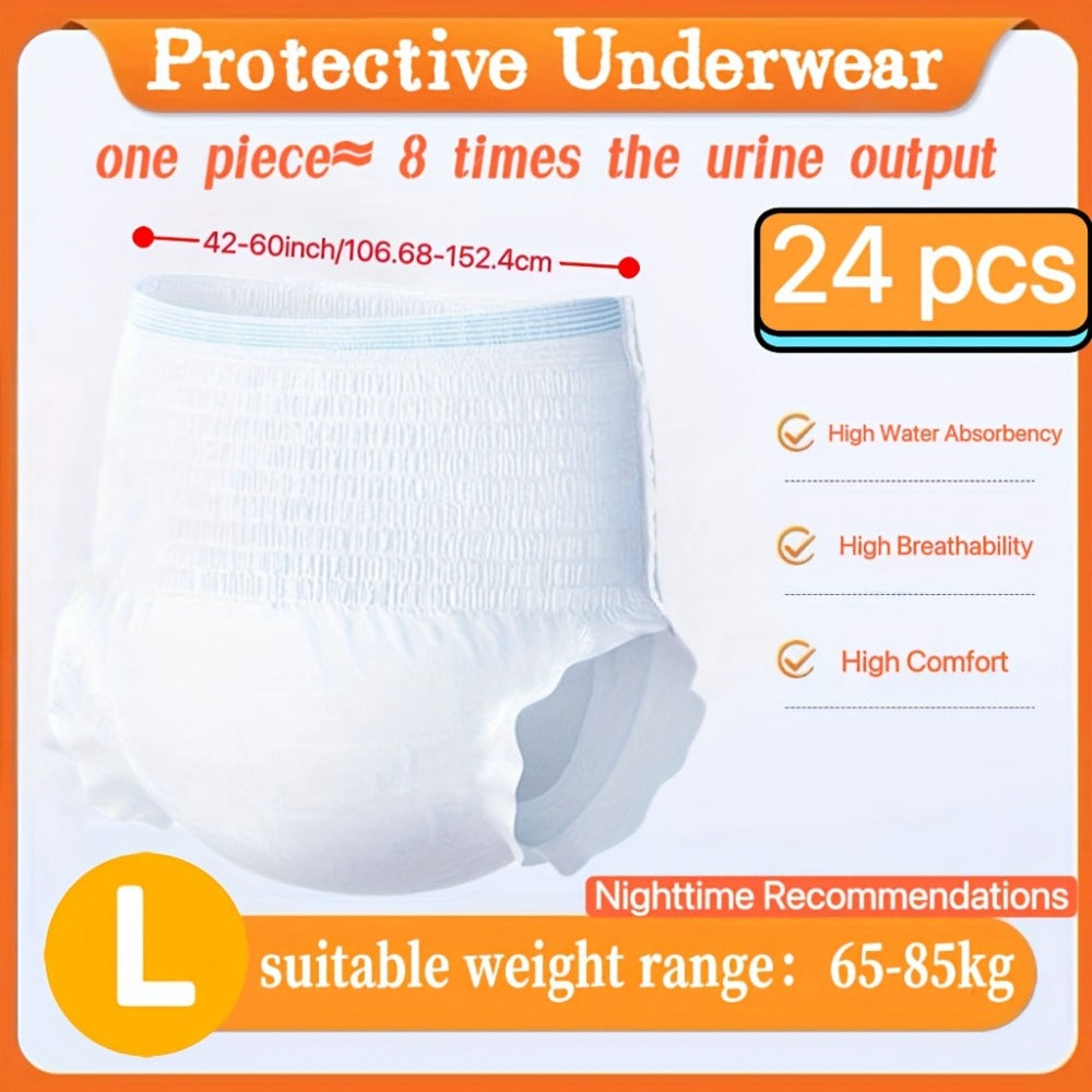 Disposable Incontinence Underwear for Seniors ¨C High Absorbency Leak-Proof Pull-On Briefs, Ultra-Thin Breathable Soft Cotton for Men & Women, Home Care & Overnight Use