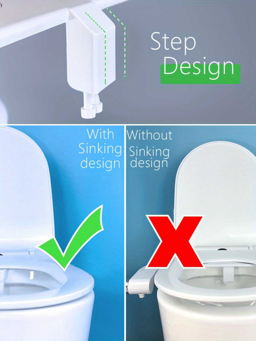 Bidet Attachment Hot and Cold Water ¨C Dual Nozzle Non-Electric Toilet Seat Bidet, Rear & Feminine Wash, Self-Cleaning Retractable Nozzle, Adjustable Warm Water Pressure, Easy Install
