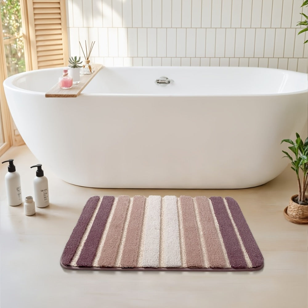 Chenille Bath Rug Non-Slip Absorbent Bathroom Mat ¨C Extra Thick 1850g/©O Plush Washable Floor Mat for Bathroom Shower