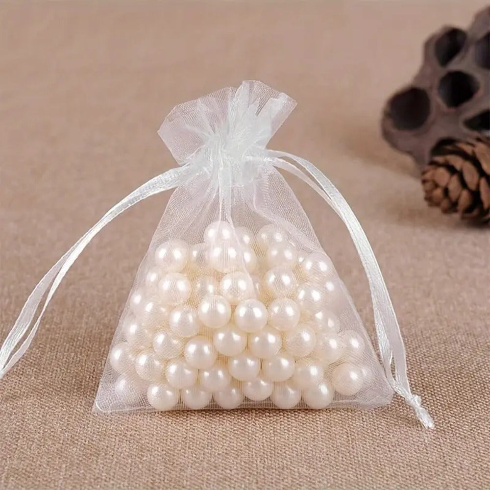 Organza Gift Bags 200pcs Drawstring Mesh Party Favor Bags Jewelry Pouches Wedding Christmas Candy Bags