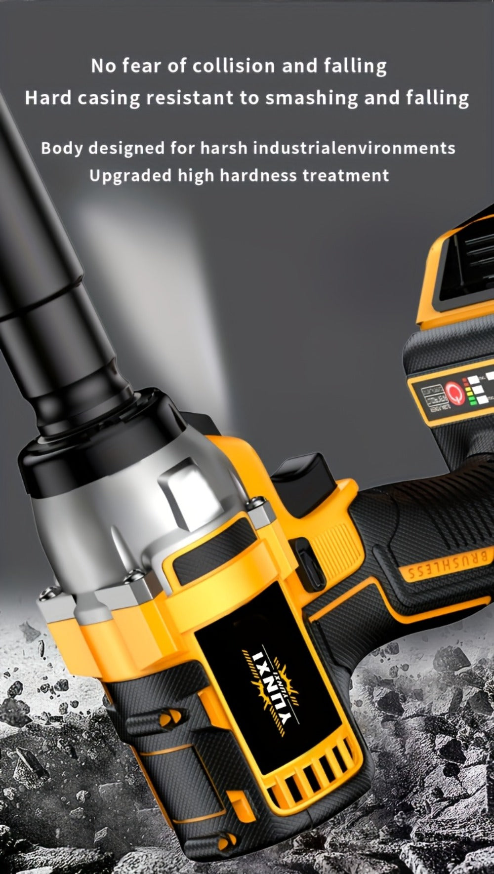 Cordless Impact Wrench Set with Charger Lithium-Ion Portable Electric Wrench Quick Charge for Home Automotive Repair Maintenance DIY Power Tool Kit