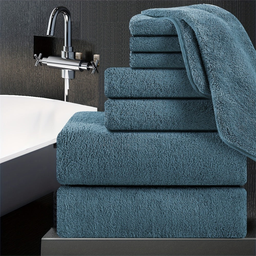 Extra Large Bath Towel Set 8 Piece 750GSM 35x70 Inch - Ultra Soft Luxury Thick Lightweight Highly Absorbent Fast Dry Oversized Bath Sheet | 15 Colors | Bathroom Gym Daily Use Adult