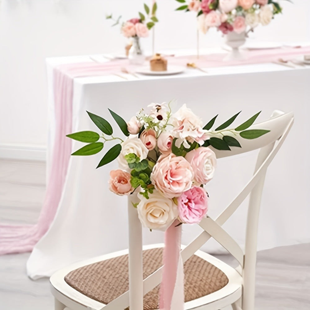 Artificial Flowers Combo Box Set ¨C Pink & White Fake Roses for Bridal Bouquets, DIY Centerpieces, Wedding & Party Decoration Arrangements