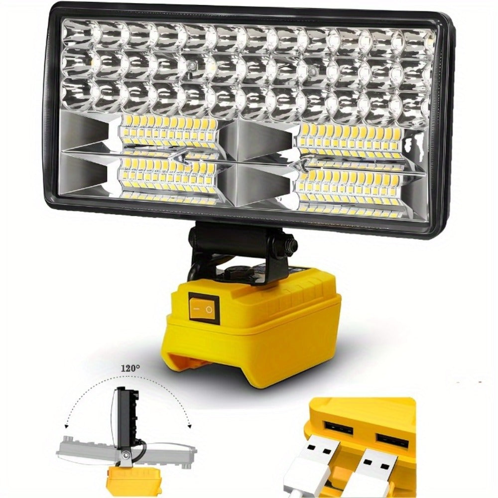Cordless LED Work Light for DeWalt 20V Battery ¨C 30W/90W 1800/5400 Lumen LED Floodlight | Battery Powered Work Light for Automotive Repair, Construction Site & Emergency Lighting | Battery Not Included